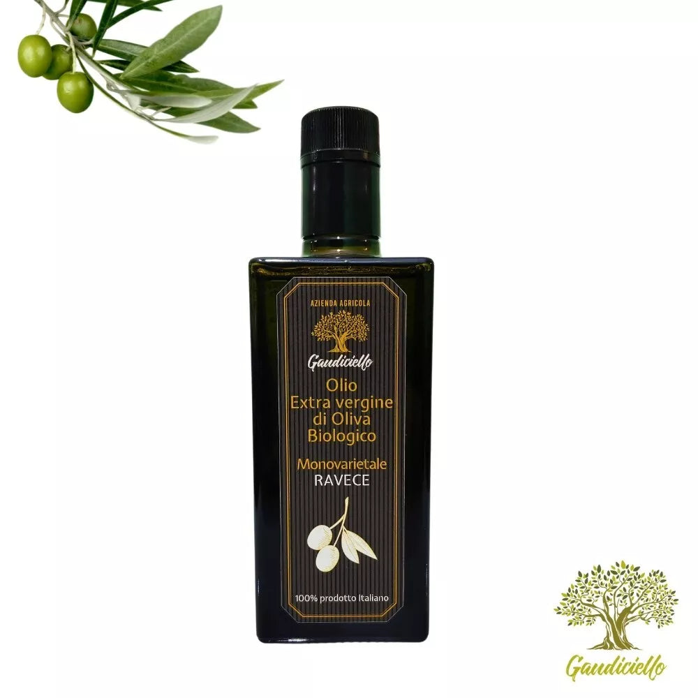 Bottiglia quadrata Olio extra vergine Ravece 100% Biologico 500 ml