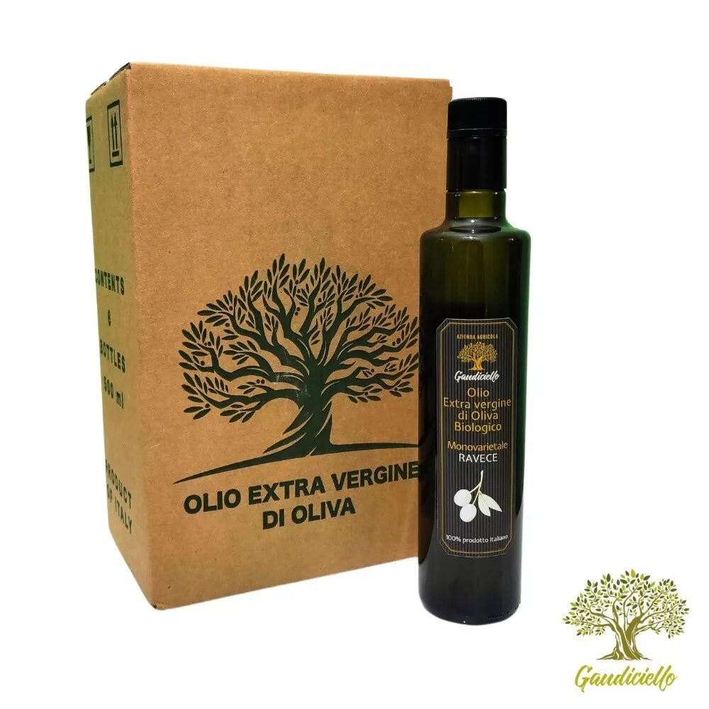 6 Pz Olio Extra Vergine di OLIVA RAVECE 100% Biologico 500 ml
